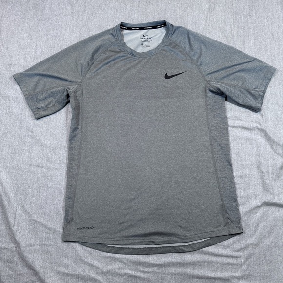 Nike Other - Nike Pro Dri-Fit Shirt Mens Large Gray Slim Fit Run Athletic Tee BV5633-085 Top‎